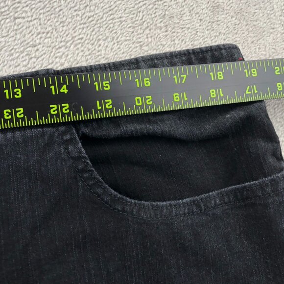 Riders By Lee Womens Capri Jeans Size 16W Black Denim Classic Casual Cropped - Picture 6 of 11